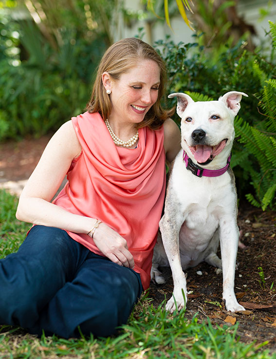Dr. Wheeler and her dog Daphne
